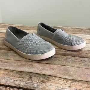 Toms silver grey alpargata cupsole slip on size 8 used excellent condition